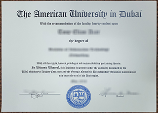 American University in Dubai degree