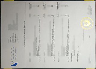 Singapore Management University transcript