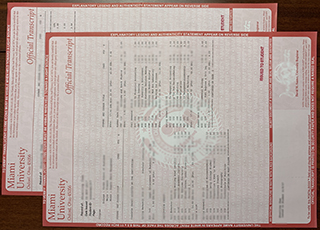 Miami University transcript