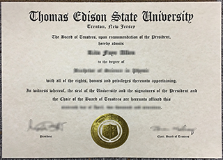 Thomas Edison State University diploma