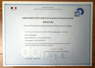 DELF B2 diploma