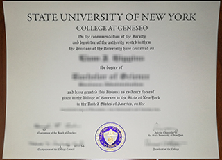 SUNY Geneseo diploma