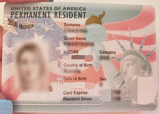 United States Permanent Resident ID Card