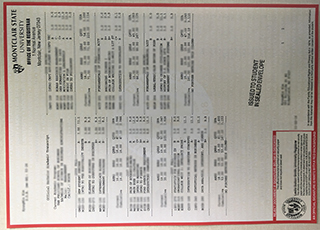 Montclair State University transcript