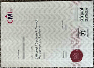 CMI Level 7 certificate