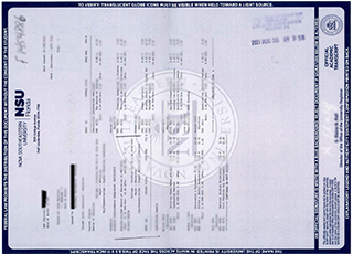 Nova Southeastern University transcript