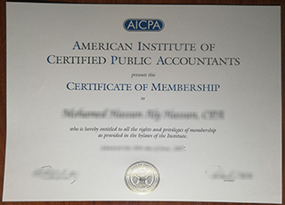 AICPA certificate