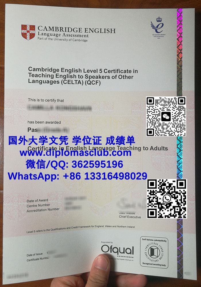 CELTA certificate