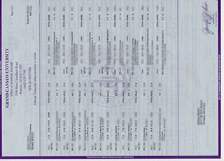 Grand Canyon University transcript