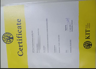 KIT Royal Tropical Institute certificate