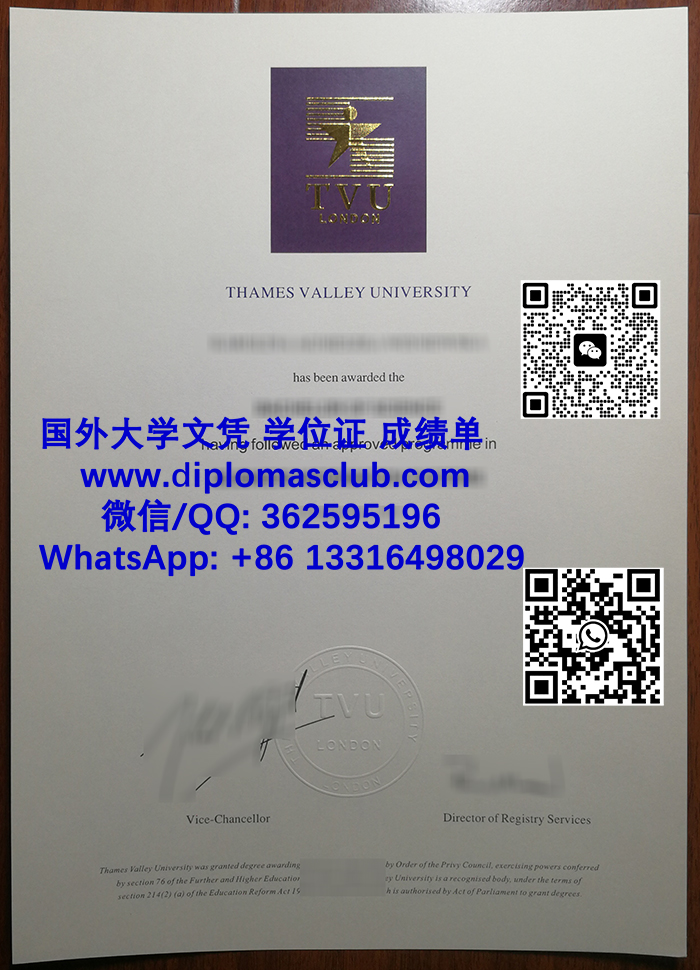 Thames Valley University degree