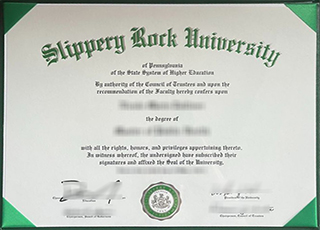 Slippery Rock University diploma