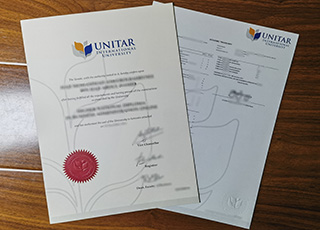 UNITAR International University diploma and transcript