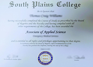 South Plains College degree
