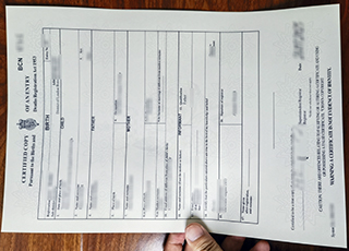 UK birth certificate