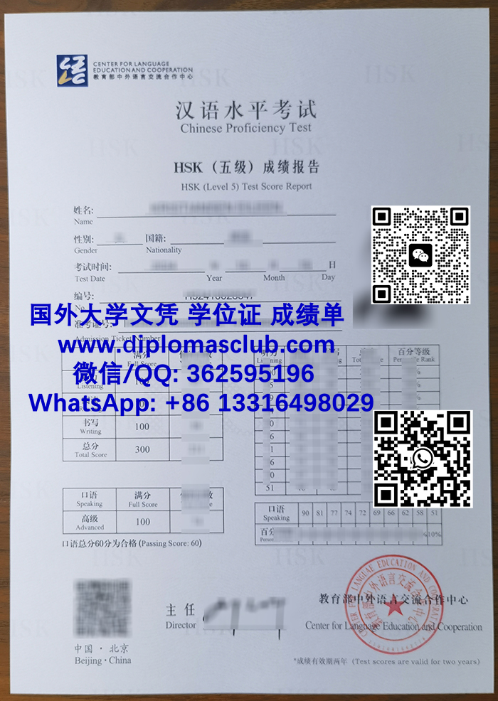 HSK5 certificate