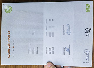 Goethe-Zertifikat B2 certificate