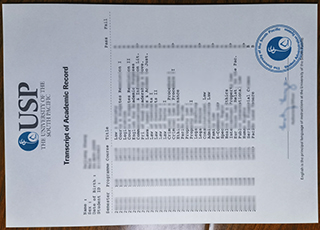 University of the South Pacific transcript