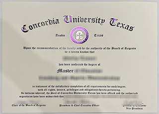 Concordia University Texas diploma