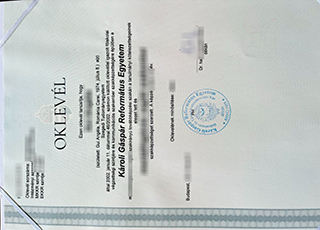 Károli Gáspár Református Egyetem diploma