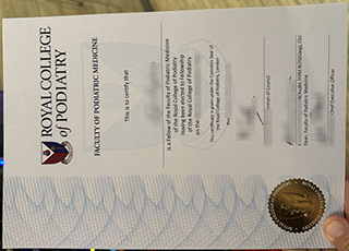 Royal College of Podiatry certificate
