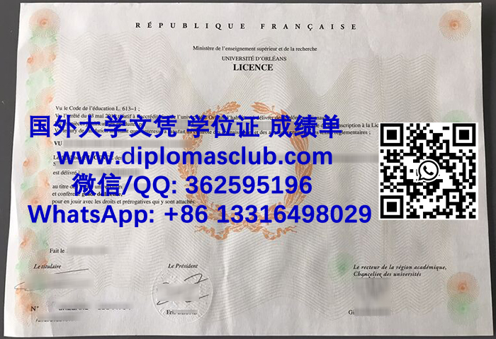 Université d'Orléans diploma