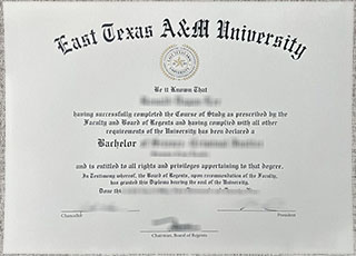 East Texas A&M University diploma
