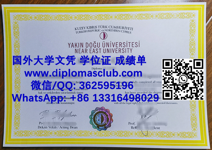 Near East University diploma