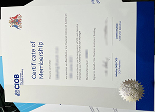 CIOB Member certificate
