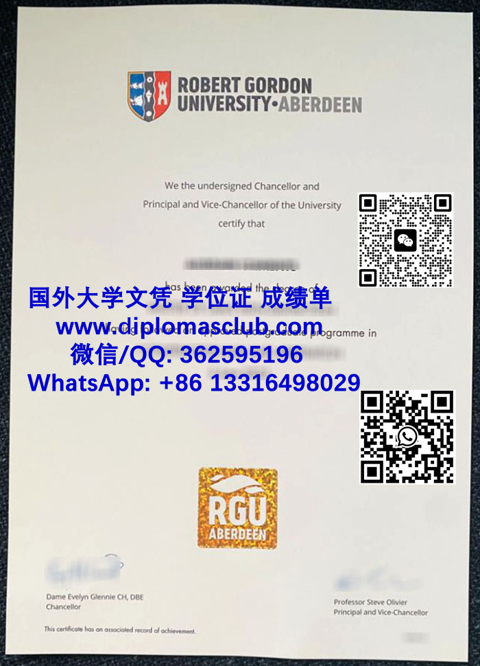 Robert Gordon University diploma